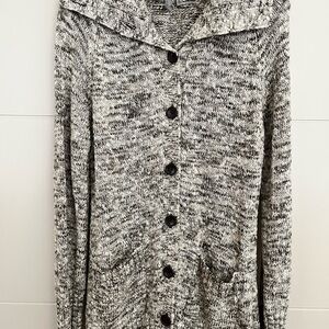 Women's Gray Button-Up Sweater